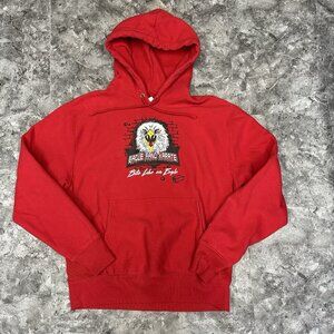 Champion Reverse Weave Hoodie Sweatshirt Large Red Eagle Fang Cobra Kai Karate